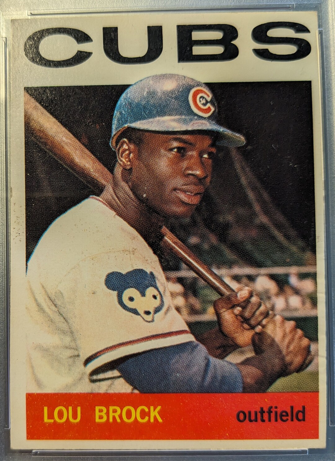 本物の Topps 1964 #29 ルー・ブロック シカゴ・カブス PSA 2 ソリッド
