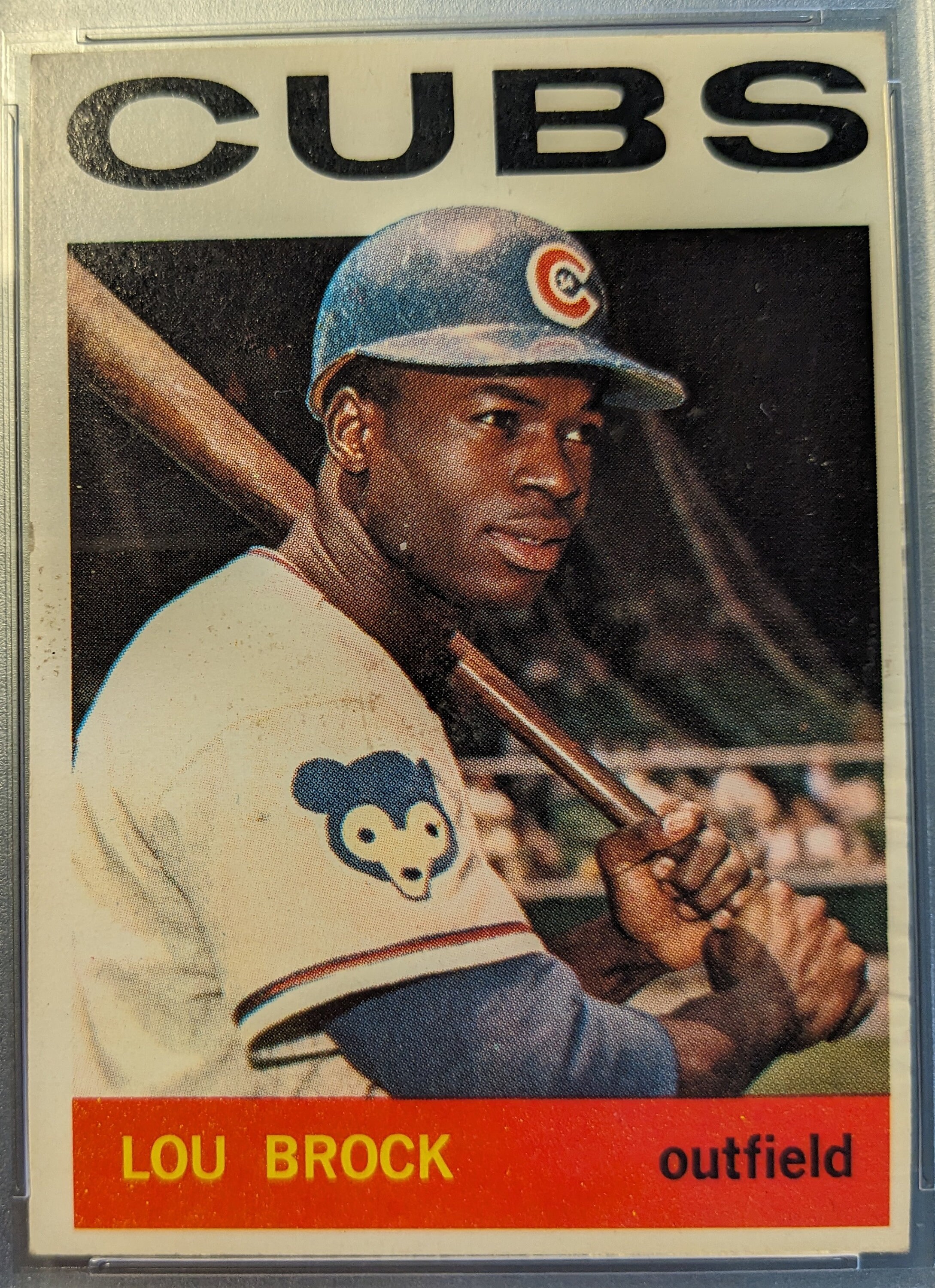 本物の Topps 1964 #29 ルー・ブロック シカゴ・カブス PSA 2 ソリッド