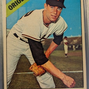 Autentica Topps 1966 #126 Jim Palmer Baltimore Orioles RC Rookie Card PSA 4 Carta da baseball antica originale di grado solido, bell'aspetto