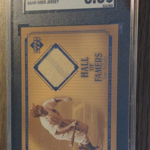 Rare SGC 8.5 Lou Gehrig Flannel Pinstripe Jersey Patch Card Authentic Game Used Relic New York Yankees Super original baseball card