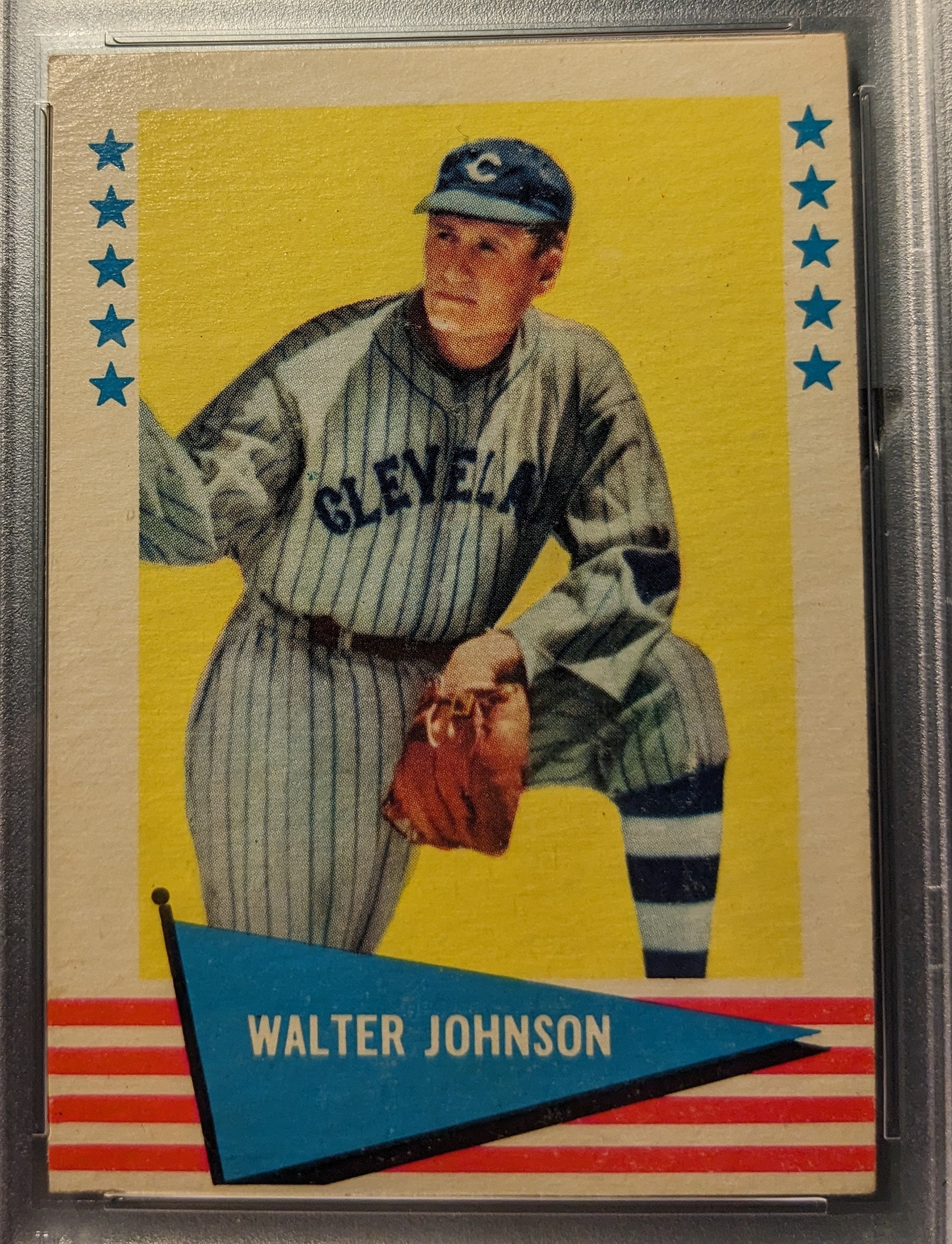 Authentic 1961 Fleer #49 Walter Johnson Cleveland HOF Solid Grade