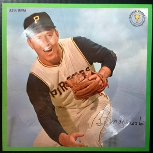 Ein Jahrgang 1962 Bill Mazeroski Auravision Sport Record Champions 33 RPM Vinyl ungelocht Antiquel original authentischer Baseball card 1,00 Schiff