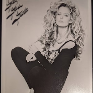 Hold for Barbara until Jan. Scarce Vintage Autographed Farrah Fawcett Charlies Angel 8x10 Classic black and white photo great hollywood pose