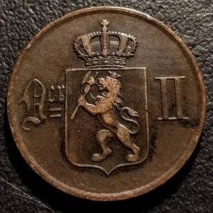 Rare 1902 Vintage Scarce Five 5 Ore Coin Crown Denmark Danmark Old ...