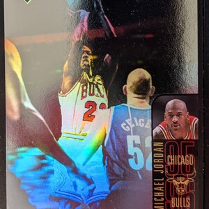 1996 97 Upper Deck Jordan's Journal Foil Hall of Famer Basketball Card Chicago Bulls Great! Originele authentieke Sportkaarten
