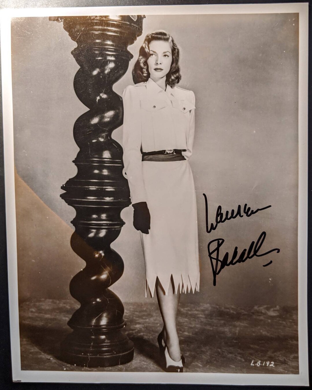 Vintage Autographed Lauren Bacall Signed 8x10 Classic Black and White ...