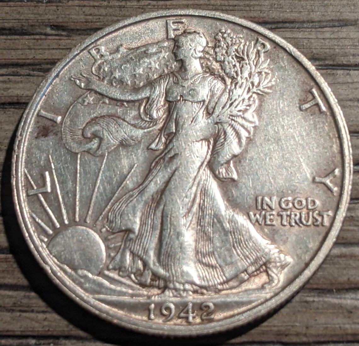 A Solid Grade 1942-S Silver Walking Liberty Half Dollar | Etsy