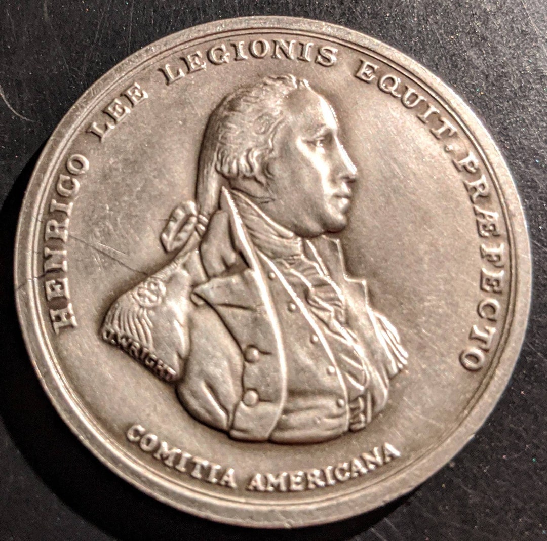 Henrico Lee Legionis Americana Commemorative Pewter Medal American