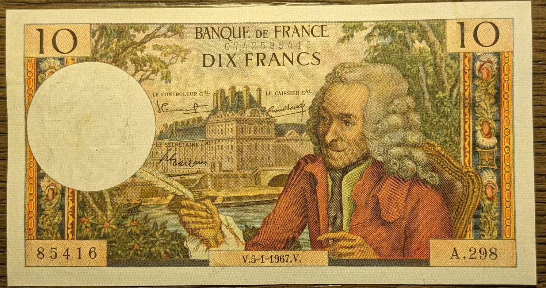 未使用 1944年 フランス 軍票 France 10フラン francs 紙幣の