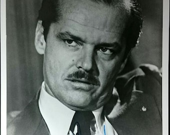 Vintage Autographed Jack Nicholson signed 8x10 Classic black and white photo great hollywood pose antique guaranteed 1.00 shipping