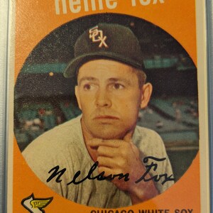 Authentische 1959 Topps # 30 Nellie Fox Chicago White Sox PSA 5 Graded Baseball Card HOF Solide Super Eye Appeal