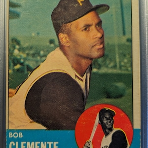 Authentische 1963 Topps # 540 Roberto Clemente PSA 2 Guter antiker Vintage-Super-Augenanreiz original authentische Baseballkarte