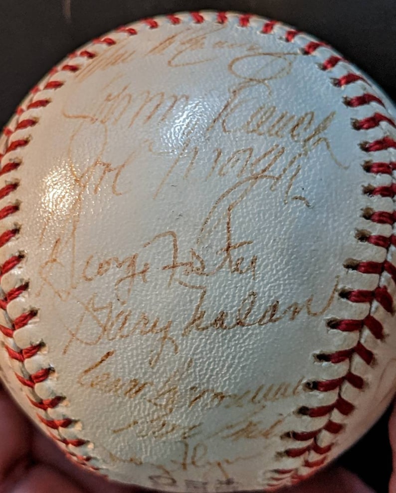 Tom Hall Reds Rare Vintage Cincinnati Reds Signed Team Ball Autographed Tom Seaver ...