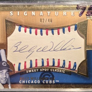 Billy Williams Auto Sweet Spot Classic Limited O2 of 40 Card Authentic HOF Chicago Cubs High Grade UD Upper Deck Baseball Karte
