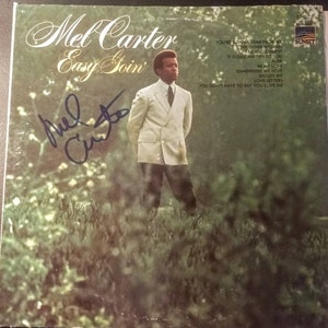 Signed Mel Carter Record Authentic Legend Autograph Antique rock and roll Memorabilia music Vintage 1.00 shipping