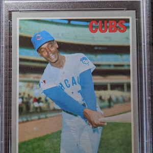 Authentische 1970 Ernie Banks Chicago Cubs PSA Abgestufte Topps #630 High grade super eye appeal vintage Baseball Karte