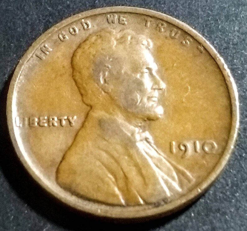 Vintage 1910 Nice Grade Early Lincoln Wheat Cent Authentic Antique U.s ...