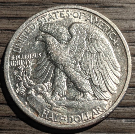 A Solid Grade 1943-S Silver Walking Liberty Half Dollar Vintage Authentic  Great Piece U.S.Coin Lady Liberty Walker Piece