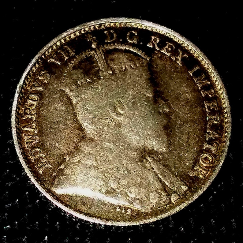 Vintage 1905 Solid Grade Canada Silver Five Cent piece King George Nickel antique canadian 1.00 Shipping