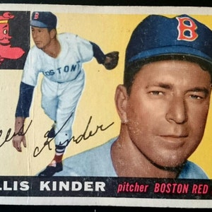 Jahrgang 1955 Ellis Kinder Topps #115 Boston Red Sox anständige Qualität antiken Superauge Berufung original authentische Baseball card 1,00 Schiff