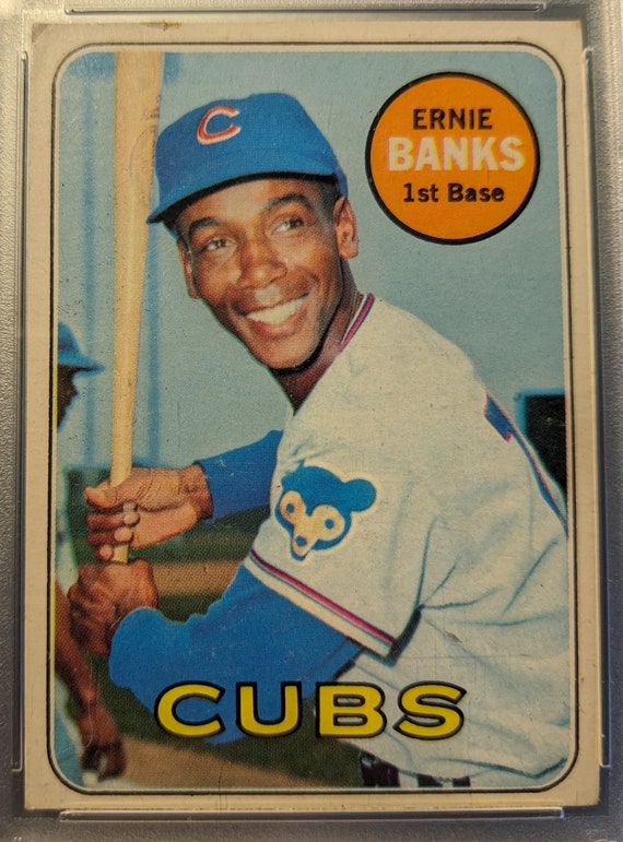 本物 1969 アーニー バンクス Topps #20 シカゴ カブス PSA 4 