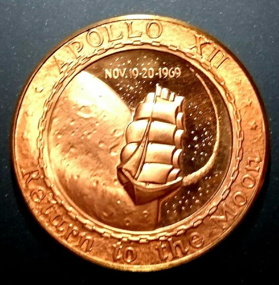 アポロ12号帰還月面着陸メダルコンラッド・ゴードン・ビーン高級光沢