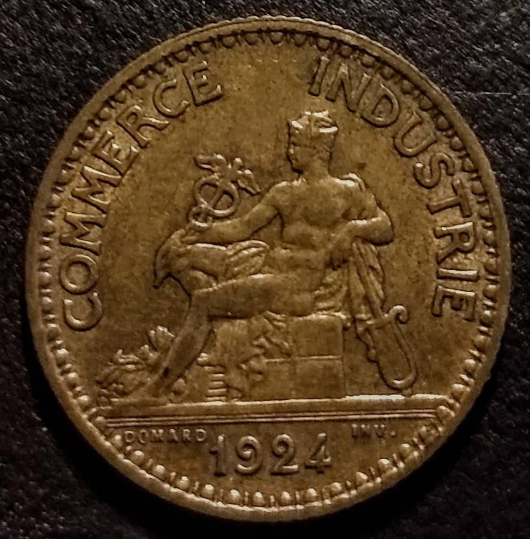 Vintage 1924 Bon Pour France 1 Franc Chambre Du Commerce