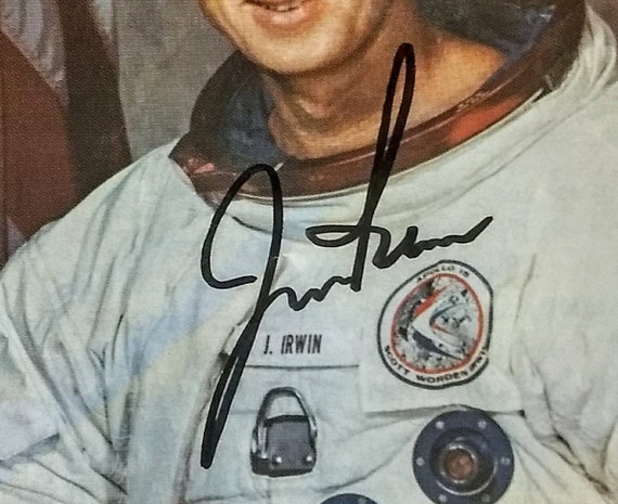 署名入り ジェームズ・ジム・アーウィン アポロ月面着陸 月面への足