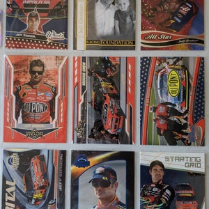 Eine Vintage Menge von 9 Jeff Gordon Nascar Legend Karten große Menge! Original authentische Auto-Rennkarten 1.00 Schiff