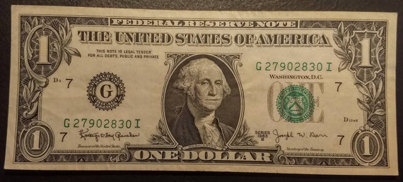 ヴィンテージ 1963-Dソリッドグレード流通紙幣 1ドル紙幣 グリーン