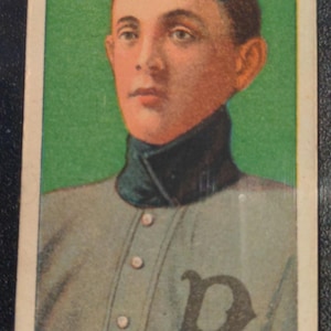 Un autentico originale 1909-11 T206 Izzy Hoffman SGC 2 Sweet Caporal con bordo bianco sul retro, carta da tabacco, autentico baseball antico vintage