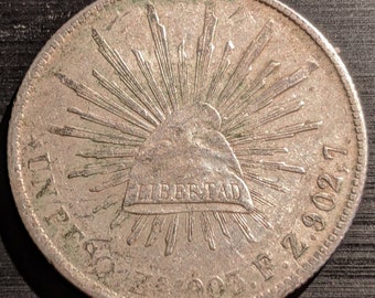 Mexico 1903 Libertad Un Peso Silver Mexico World Coin Antique Vintage Authentic Great 1.00 Shipping