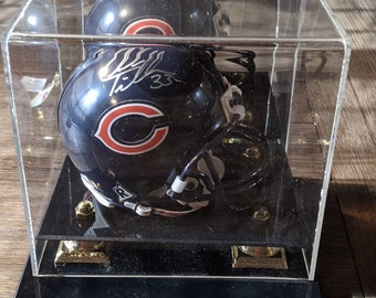 Charles Tillis Chicago Bears Signed mini helmet w/ Deluxe Case Hall of Famer Signed with Cert! Autograph