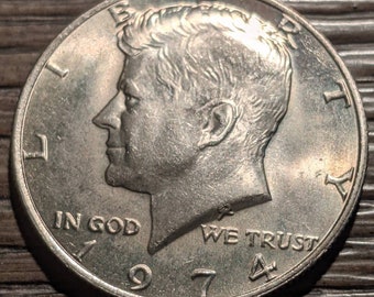 1974年ケネディ50セント硬貨：銅ニッケルクラッドコレクターズアイテム