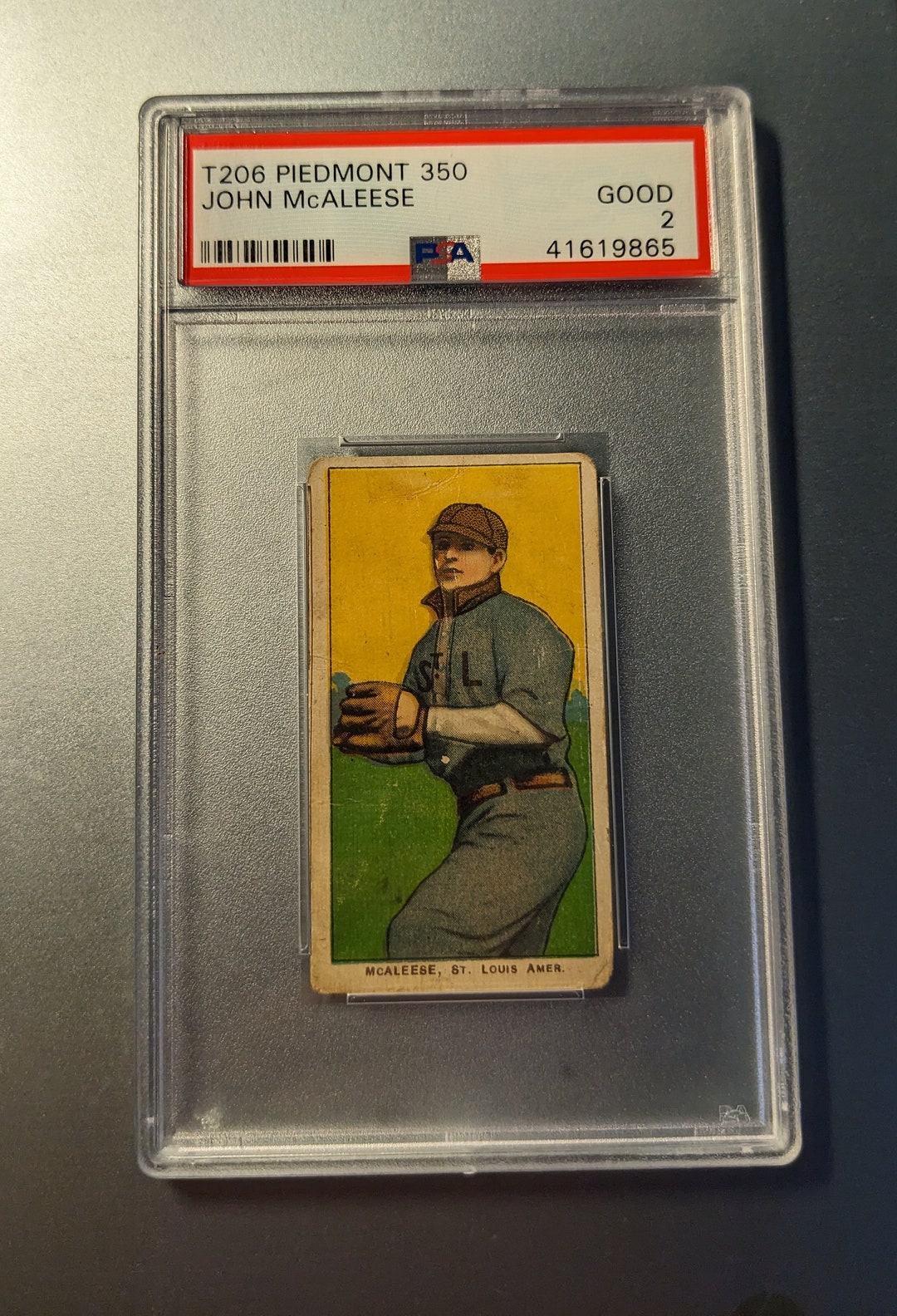 本物オリジナル 1909-11 T206 ジョン・マッカリース PSA 2 ピエモンテ