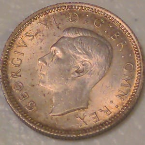 NGC鑑定品★1944年イギリス 6ペンス銀貨★ジョージ6世★NGC MS62 1944 6ペンス ジョージ 第二次世界大戦 英国 銀貨 世界貨幣