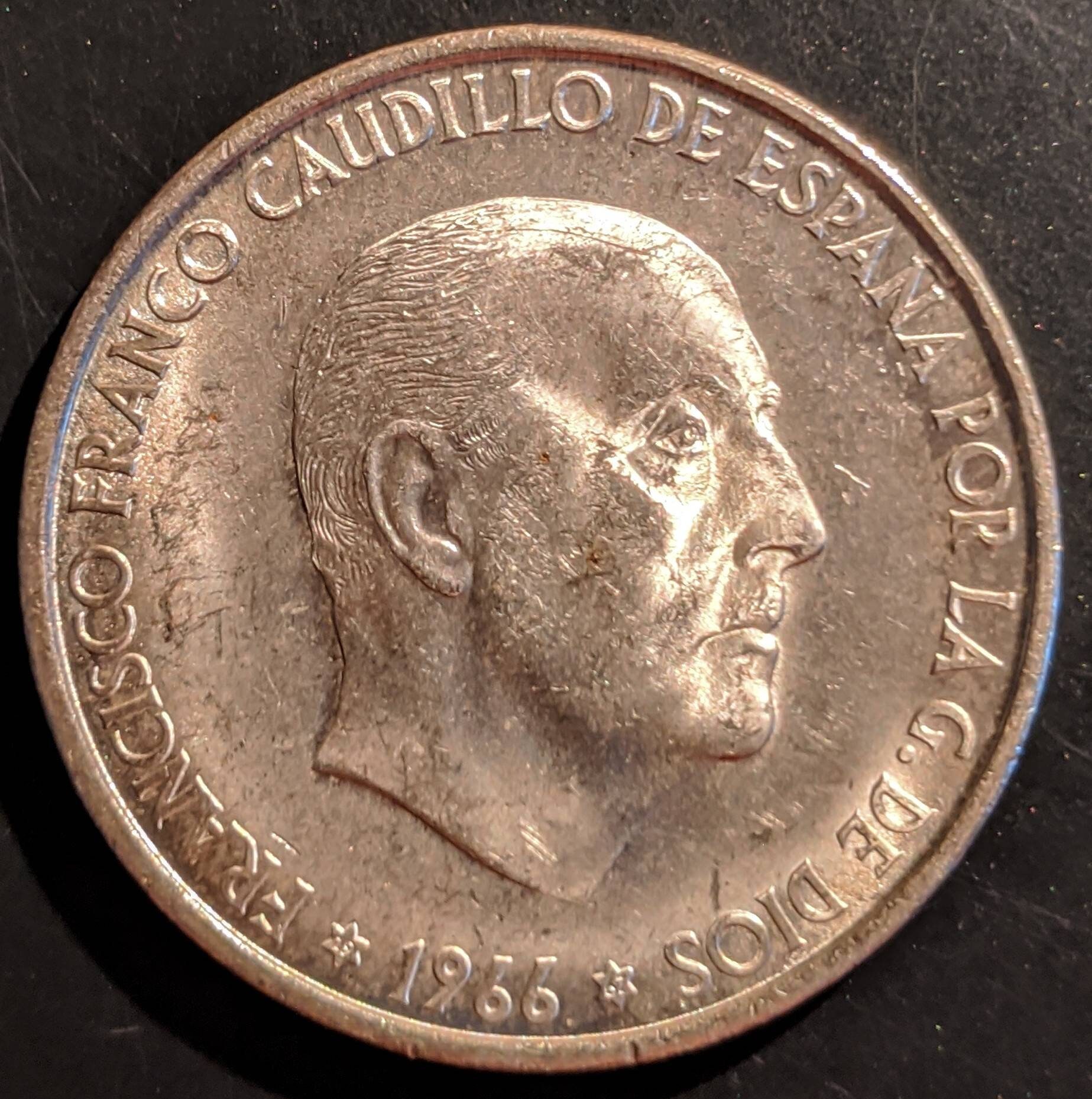 1966/67 Spain Silver 100 Ptas Higher Grade Pesetasilver Spain Franco  Caudillo De Espana Coin Antique Vintage Authentic Great 1.00 Shipping -  Etsy Australia