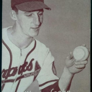 Jahrgang 1947-1966 Warren Spahn Milwaukee Braves Black & White ausstellen Karte antikes original authentische Baseball card 1,00 Schiff