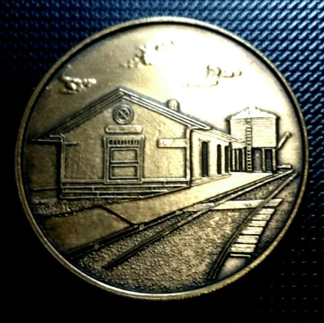 Solid Grade Scarce Luverne Iowa Centennial 1881-1981 Train Station