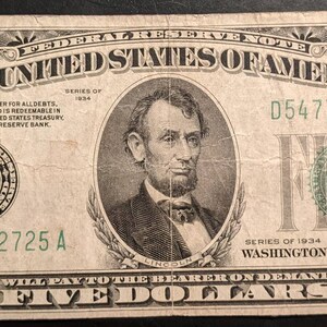 1934 $100 bill - Etsy 日本