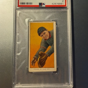 Autentico originale 1909-11 T206 Eddie Phelps PSA 2 Piemonte retro bordo bianco Carta di tabacco autentico baseball Antique Vintage