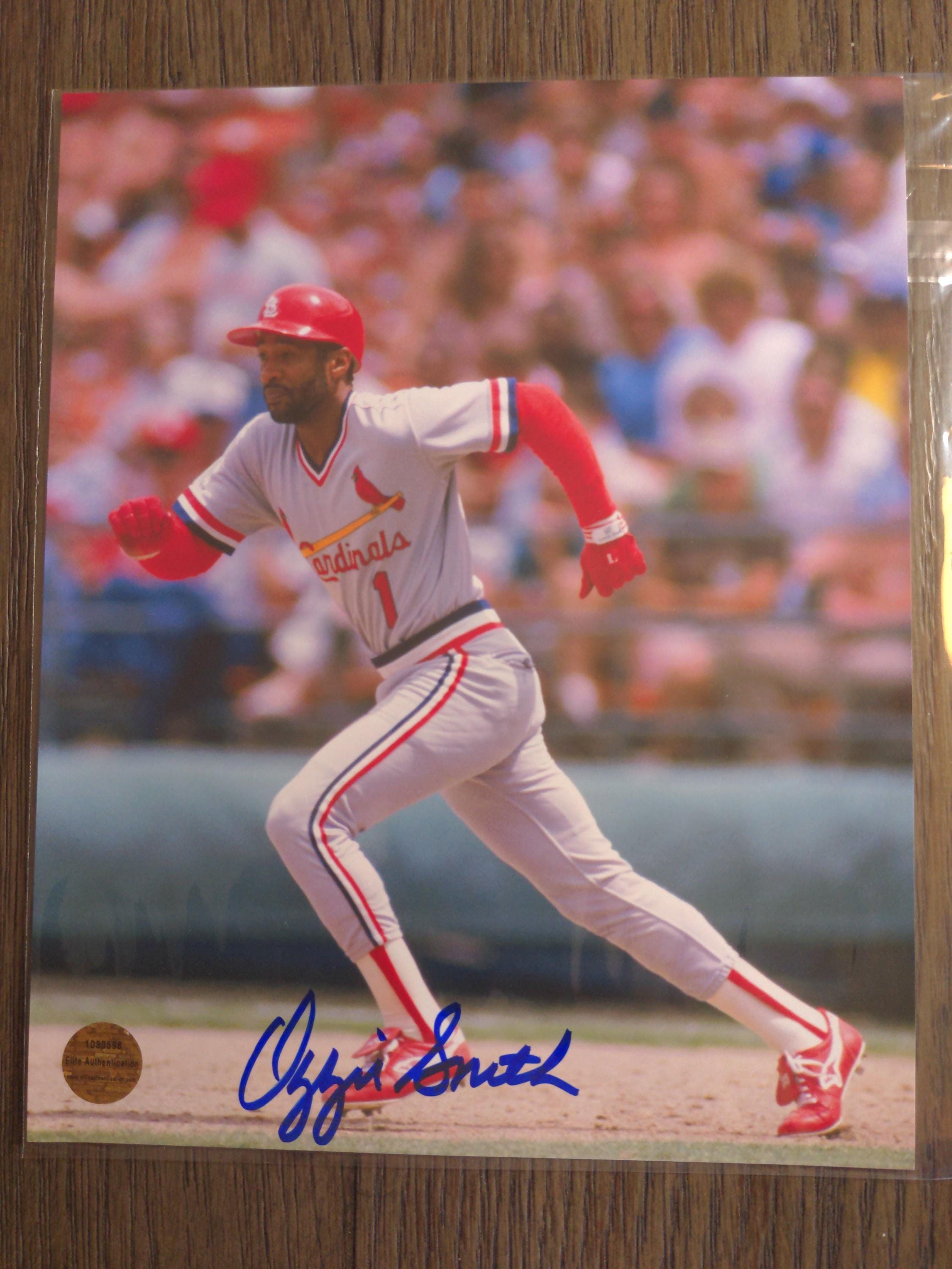 HOF Ozzie Smith St. Louis Cardinals Vintage Autographed Major