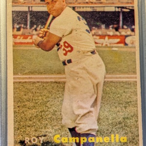 Authentische Topps 1957 #210 Roy Campanella Brooklyn Dodgers PSA 2 Antique super eye-appeal original authentische Baseballkarte 1.00 Ship
