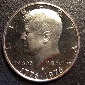 Proof 1976 S Bicentennial Higher Grade Bicentennial Vintage Kennedy Half Dollar Fifty cent Jfk from roll U.S. Coin 1.00 Shipping