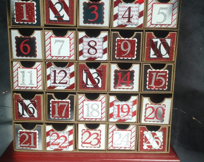 Candy Cane Advent Calendar Etsy