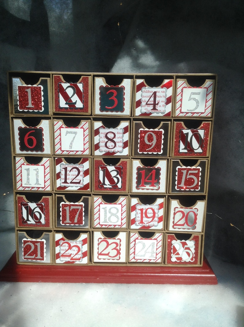 Candy Cane Advent Calendar Etsy