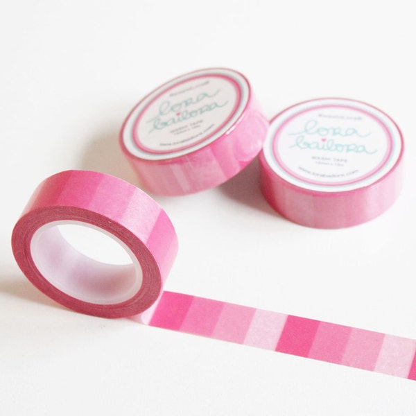 Washi tape Pink Ombré 15mm x 10m