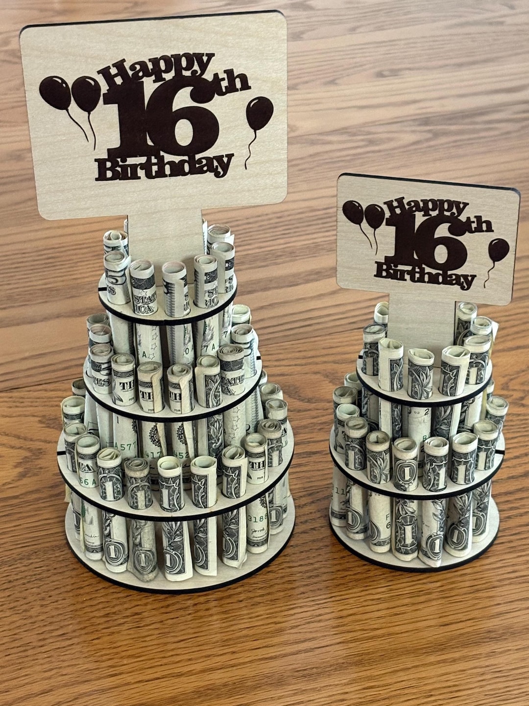 Birthday Money Cake Holder ANY AGE - FREE shipping!