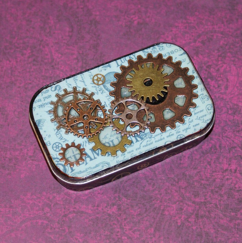 Altered Altoid Tin Steampunk Trinket Box Etsy