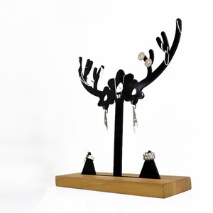 ボヘミアンジュエリーホルダーツリー - 木製 - パーソナライズされたジュエリーホルダースタンド - ボヘミアンシック - ジュエリーオーガナイザー - ジュエリーディスプレイ - ジュエリーハンガー